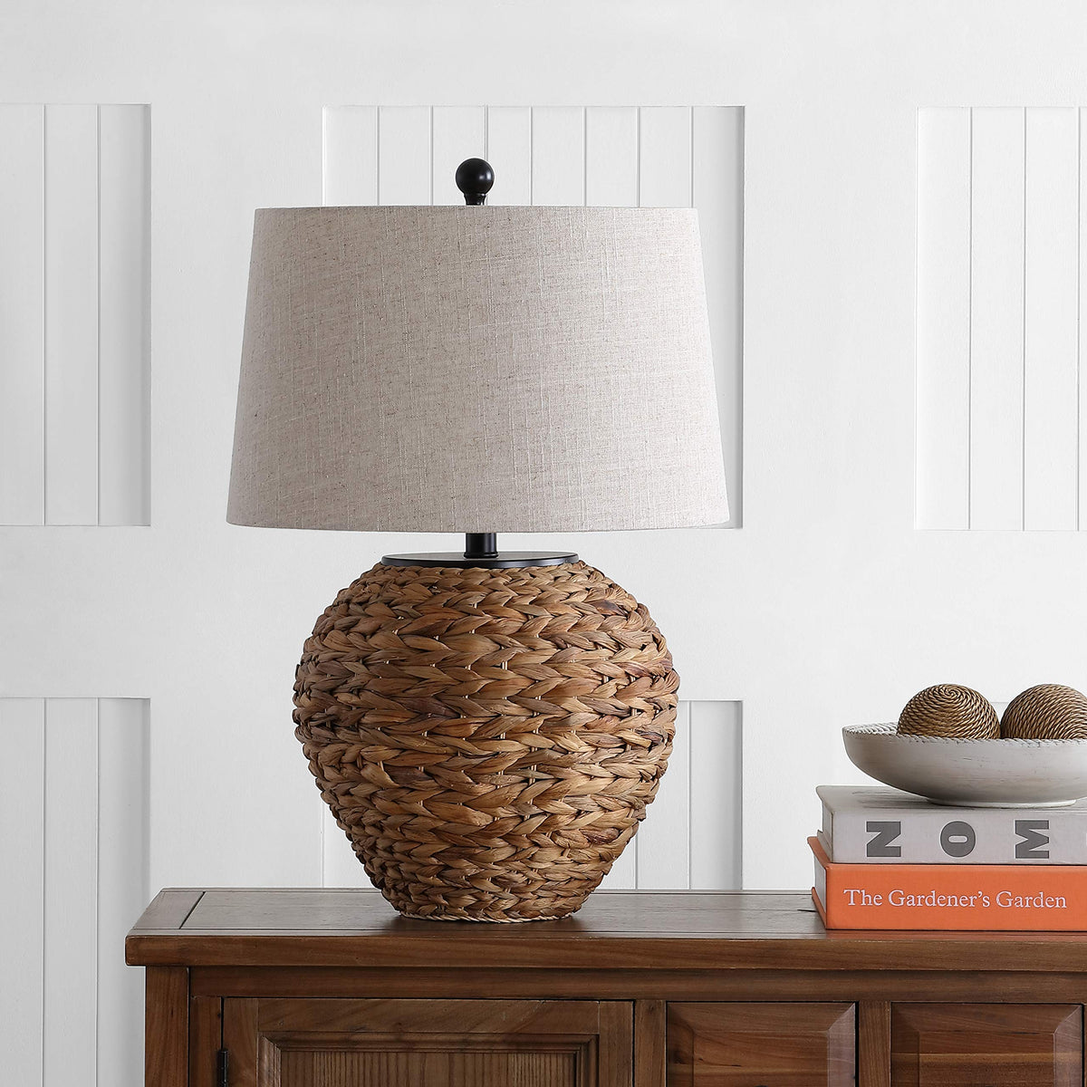JONATHAN Y LED bulb included for energy-efficient lighting.