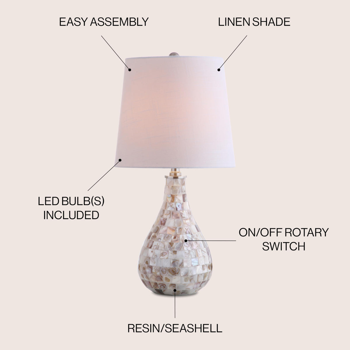 JONATHAN Y seashell-textured-base detail catches light subtly.