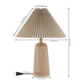 JONATHAN Y silk-wrapped cord adds a premium touch to the lamp.