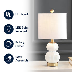 Jonathan Y silk-wrapped cord adds tactile luxury to nightstand setup