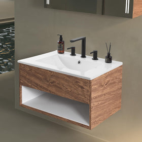 JONATHAN Y SNK1001A basin side view demonstrates compact fit for 24-inch vanities