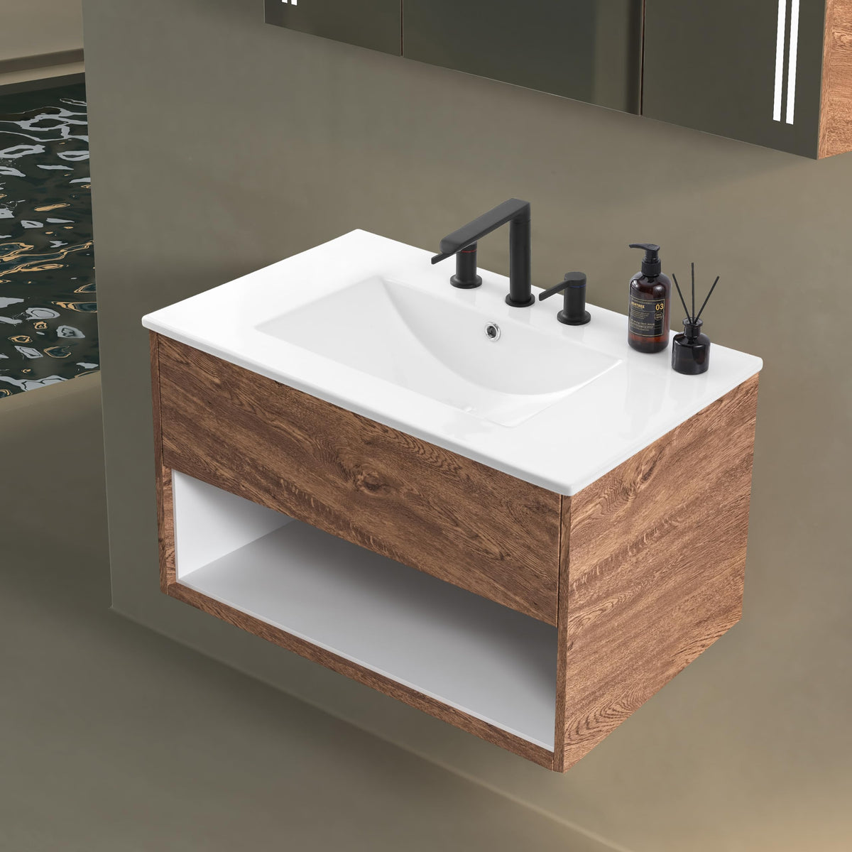 Jonathan Y SNK1002A top-view reveals clean lines for minimalist bathrooms.