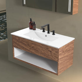 Jonathan Y SNK1003A left-side view showing clean lines for coastal bathroom styling