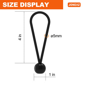 Joneaz ball-bungee 4in black pack demonstrates a 50-piece outdoor kit.