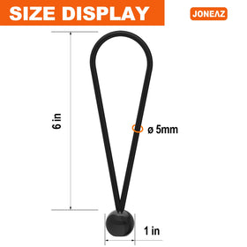 Joneaz ball bungee cord 6-inch UV-resistant keeps canopies taut in sun
