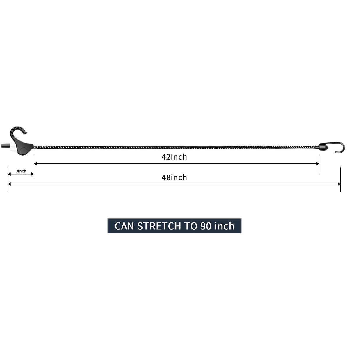 Joneaz adjustable bungee cords extended length for larger securing tasks.
