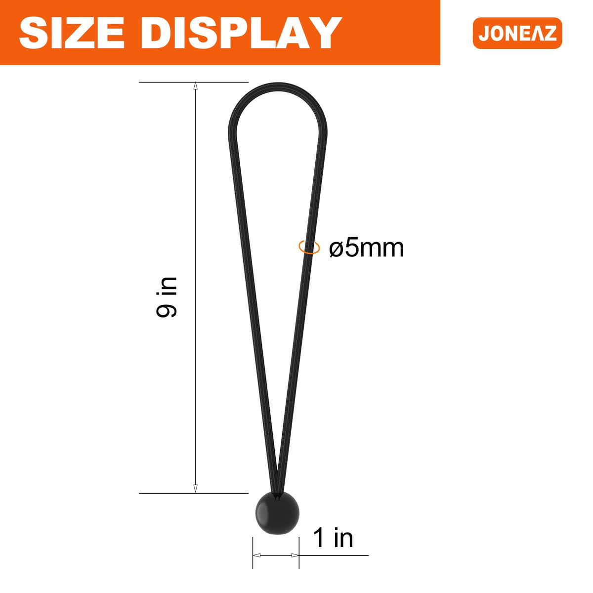 Joneaz latex-core bungee for strong elasticity and versatile securing