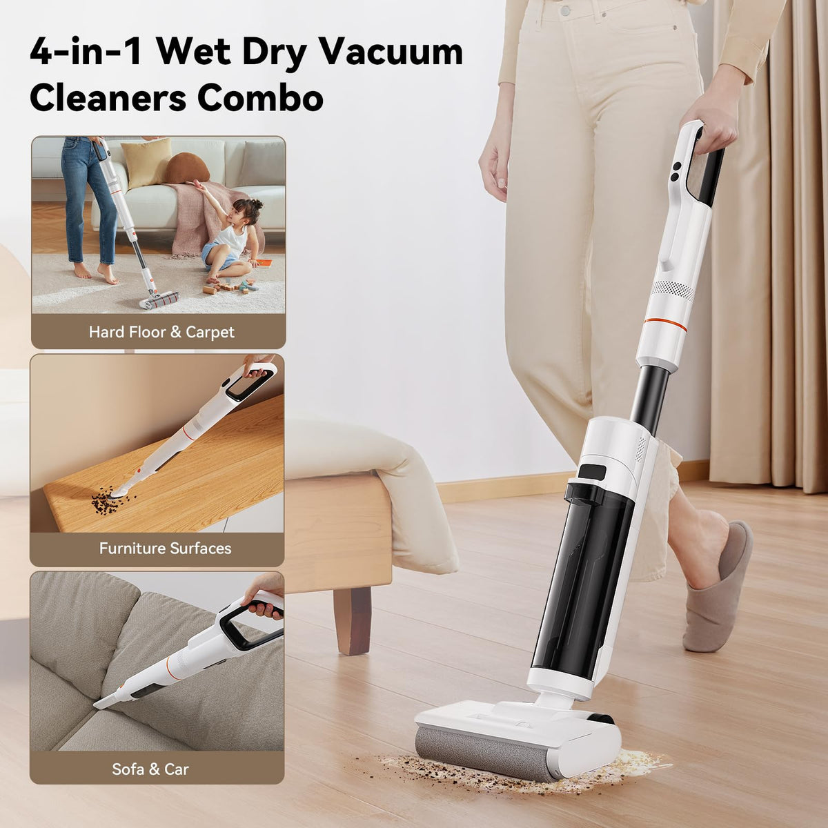 Jonr ED20 Pro powers through liquid stains with strong suction