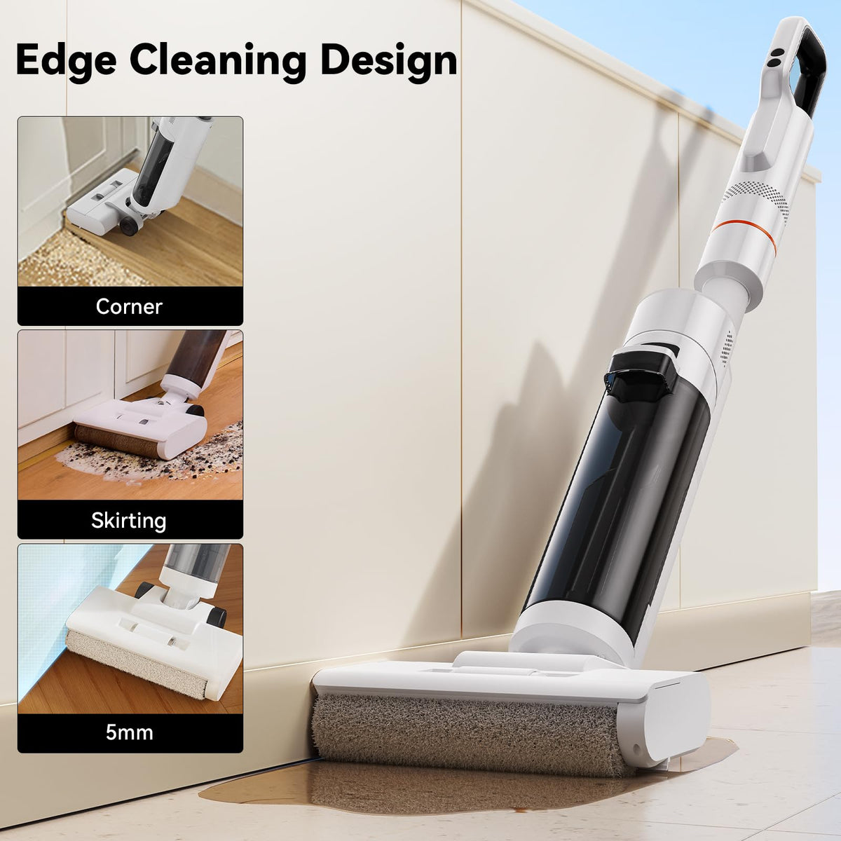 Jonr ED20 Pro suction head rotates 90 degrees for edges