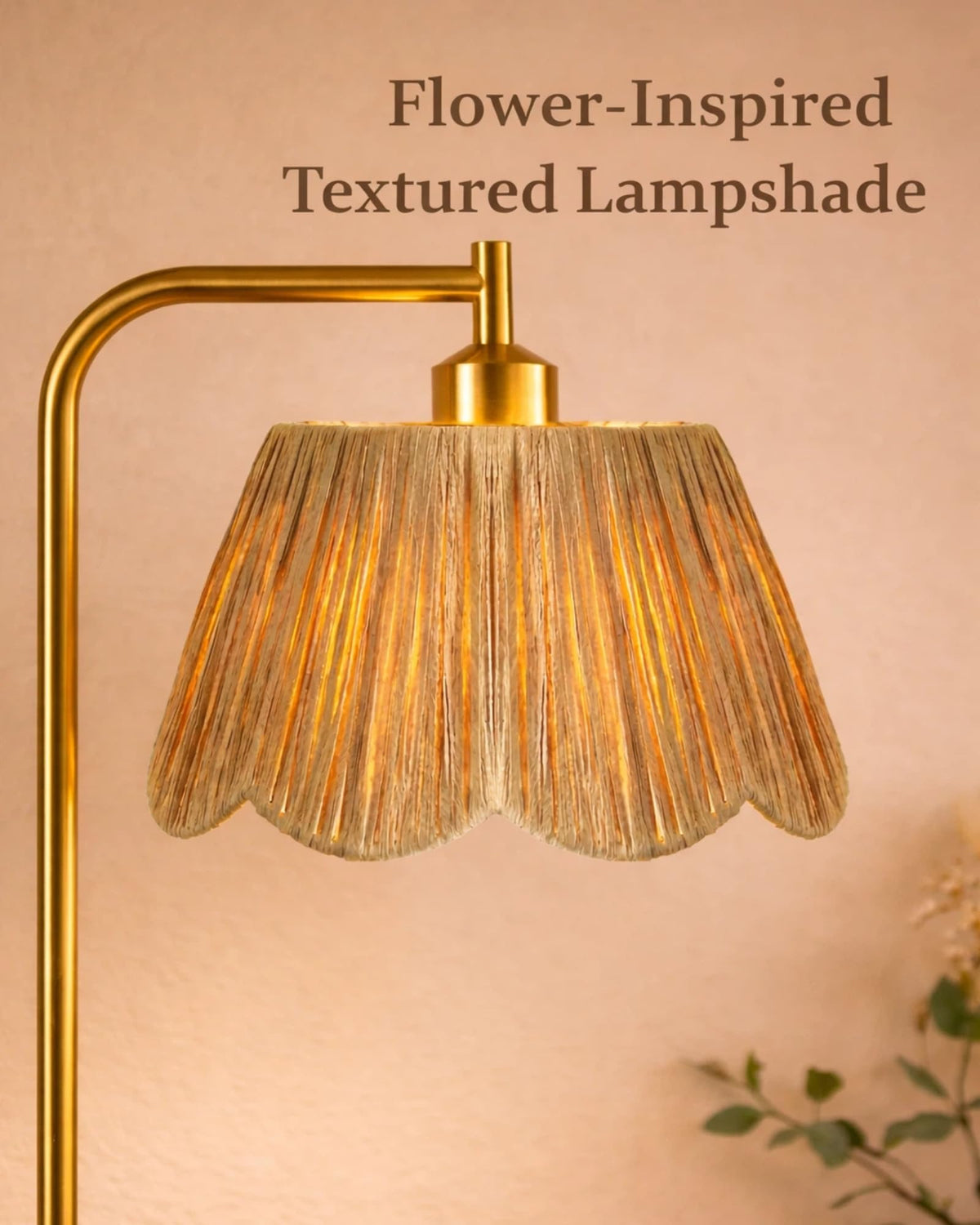 JOOFO brushed gold metal frame adds refined touch to any décor.