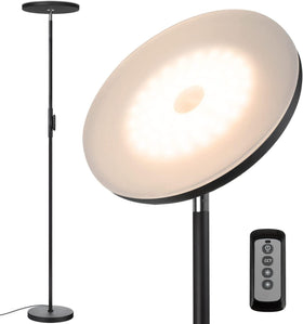 JOOFO floor lamp remote control for easy operation from the sofa.