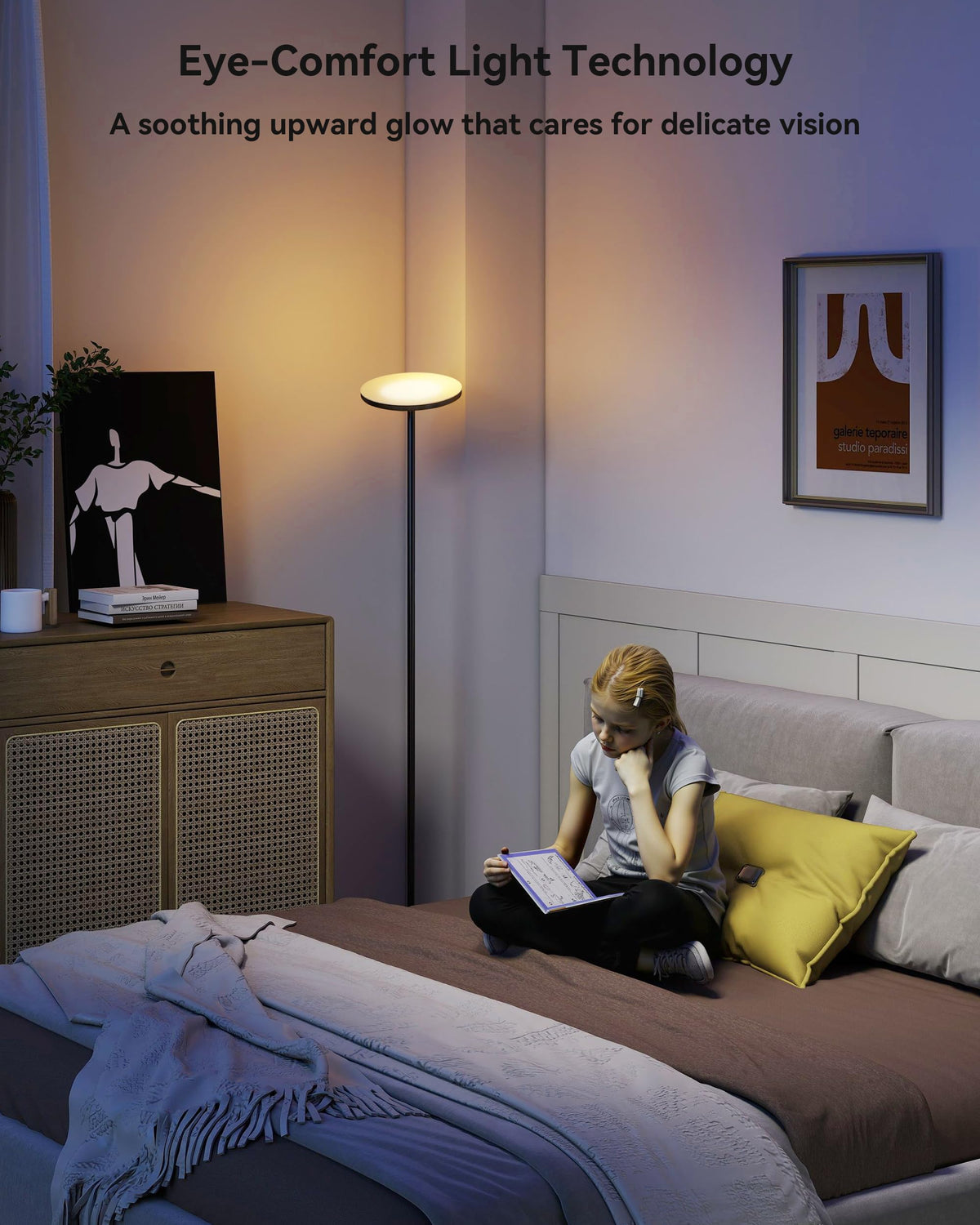 JOOFO LED floor lamp dimming control lets you fine-tune brightness