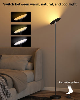 JOOFO LED floor lamp foot switch offers hands-free power control