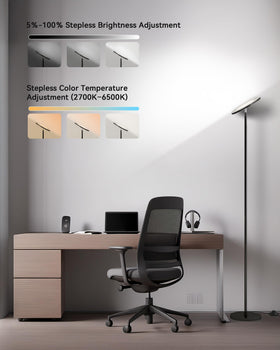 JOOFO LED floor lamp remote control enables easy brightness adjustments