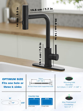JOOM 360° swivel spout for full sink reach and convenience