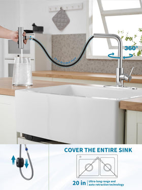 JOOM 3-function spray modes provide power, delicate rinsing, and wide coverage