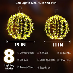 Joomer 264 LED solar globe lights provide bright illumination