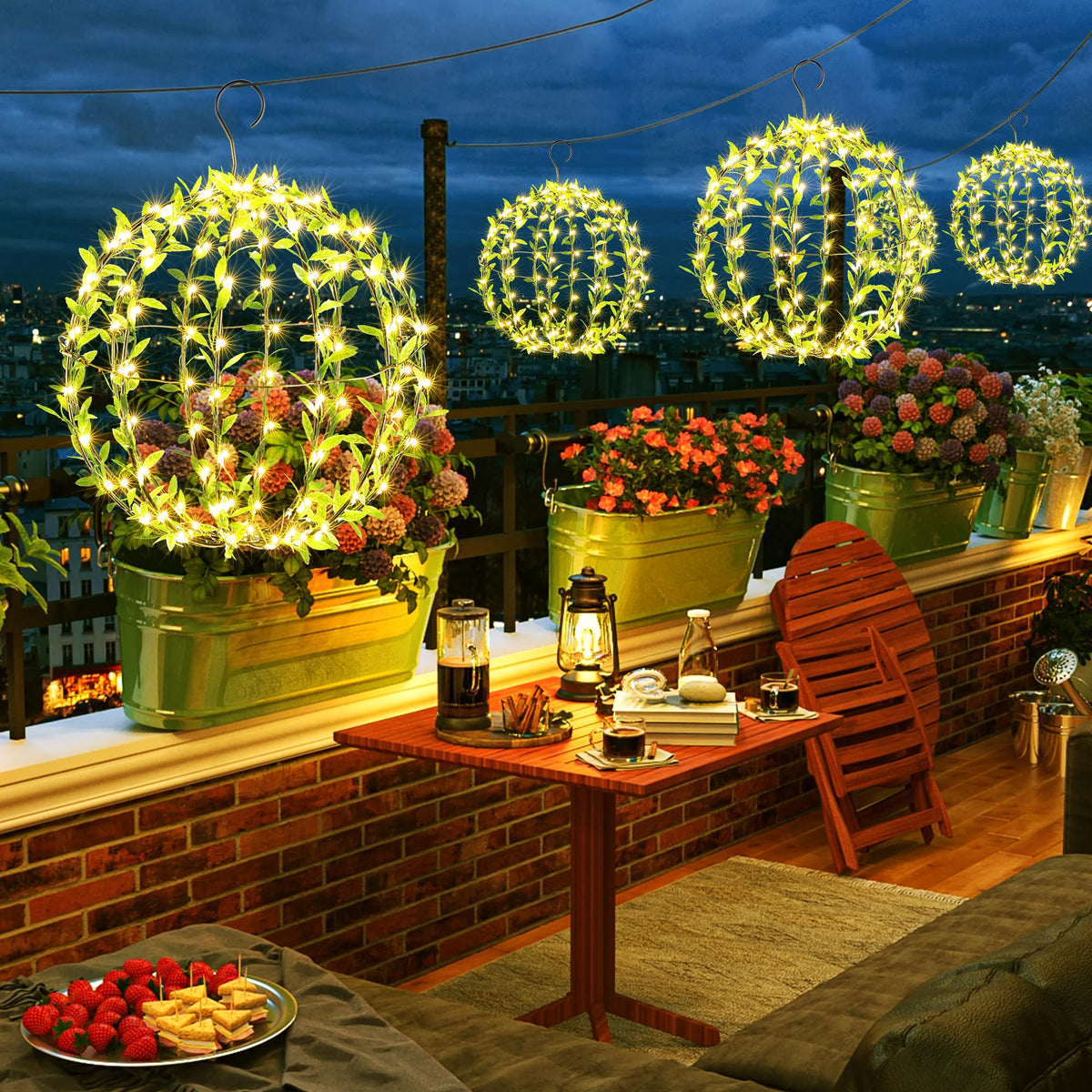 Joomer easy-install hanging lights for trees, porches