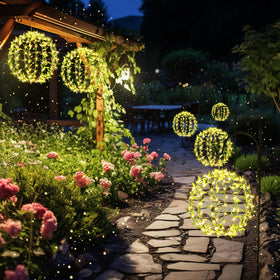 Joomer foldable solar ball lights for quick setup