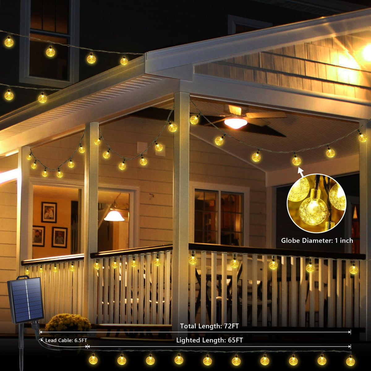 Joomer waterproof string lights brighten a backyard tree for festive outdoor decor