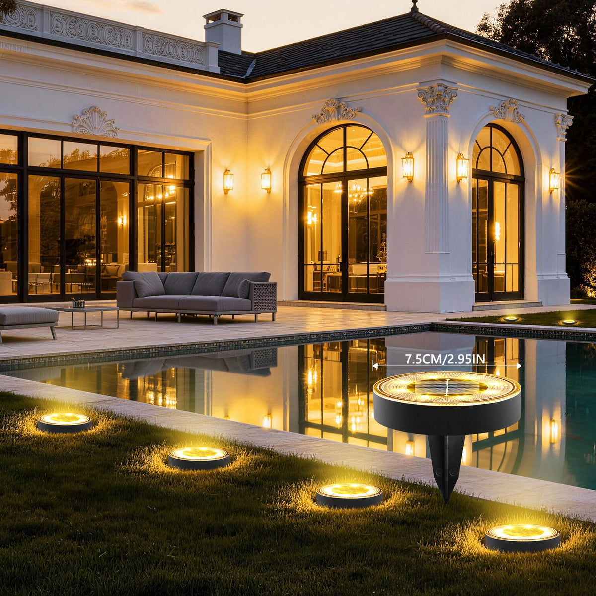 Joomer IP68 waterproof solar discs withstand rain and frost.