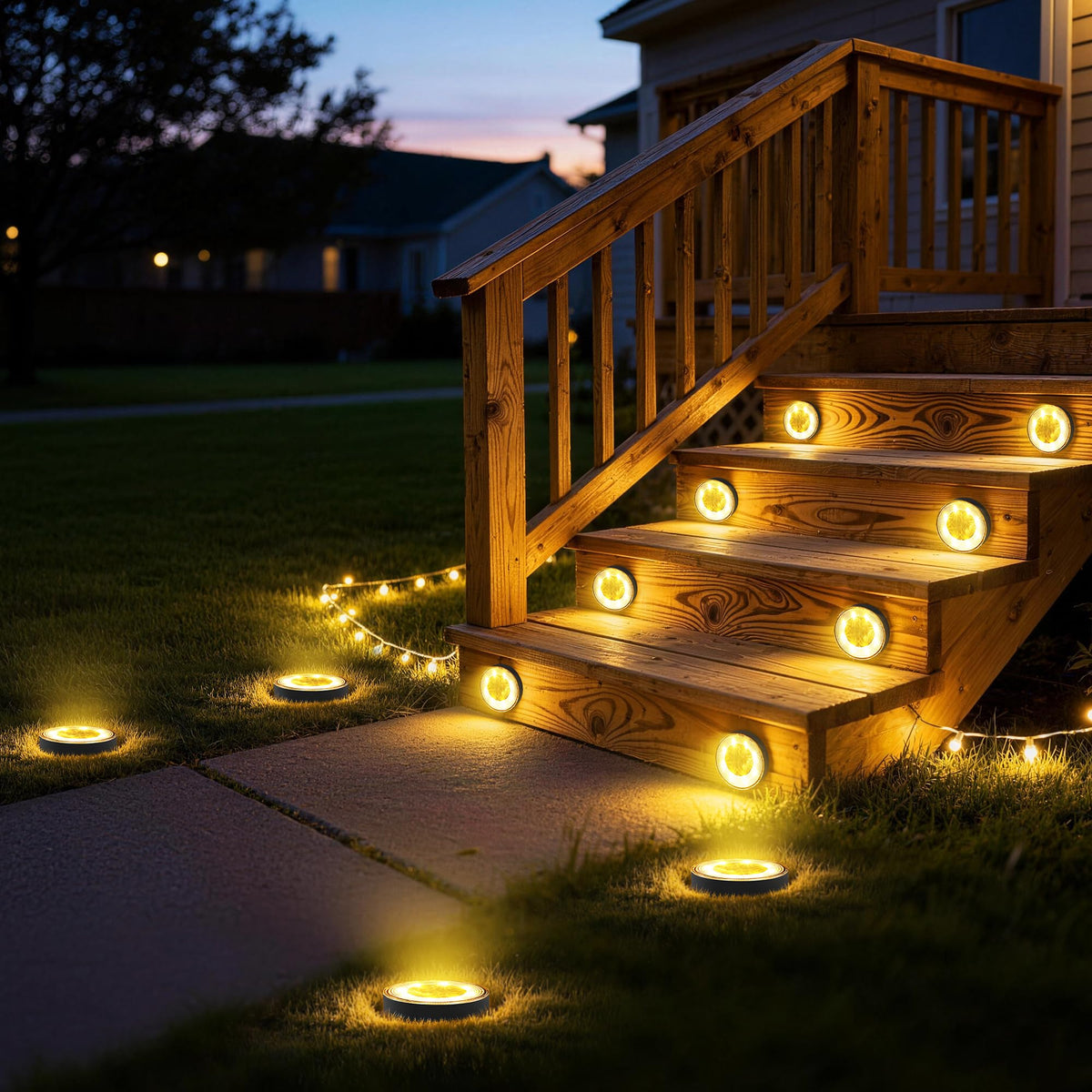 Joomer versatile design fits patios, lawns, decks, and steps.