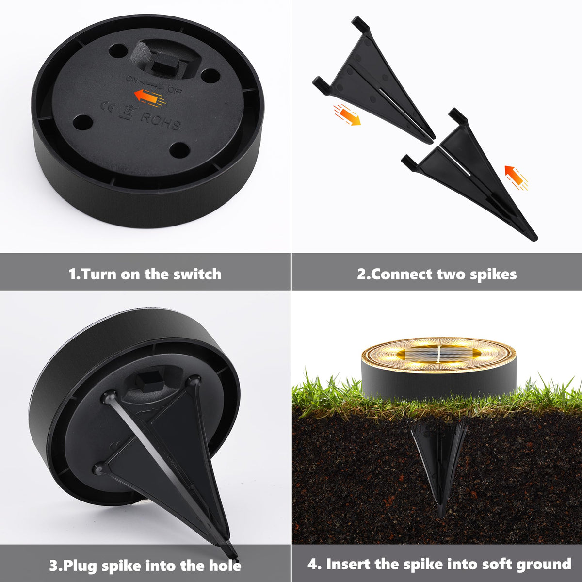 Joomer disc-shaped in-ground lights blend with garden edges