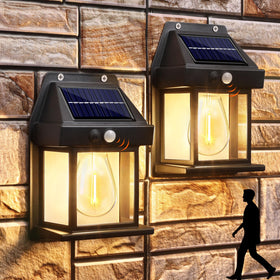 Joomer Solar Wall Light 2-pack with motion sensor for entryway illumination