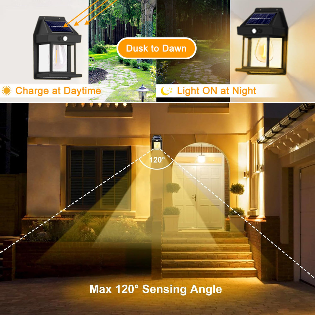 Joomer Solar Wall Light waterproof exterior suitable for rain and snow