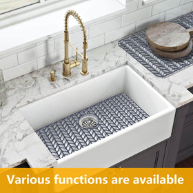 JOOKKI farmhouse sink protector gray fits large basins