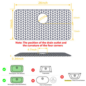 JOOKKI silicone sink mat easy-clean surface resists stains