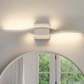 Joossnwell brushed nickel vanity light 23-inch illuminate a modern bathroom mirror