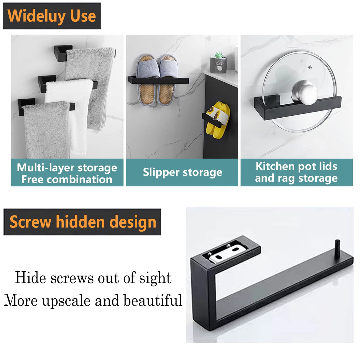 JOPOFI square base design provides secure support for a matte black mount