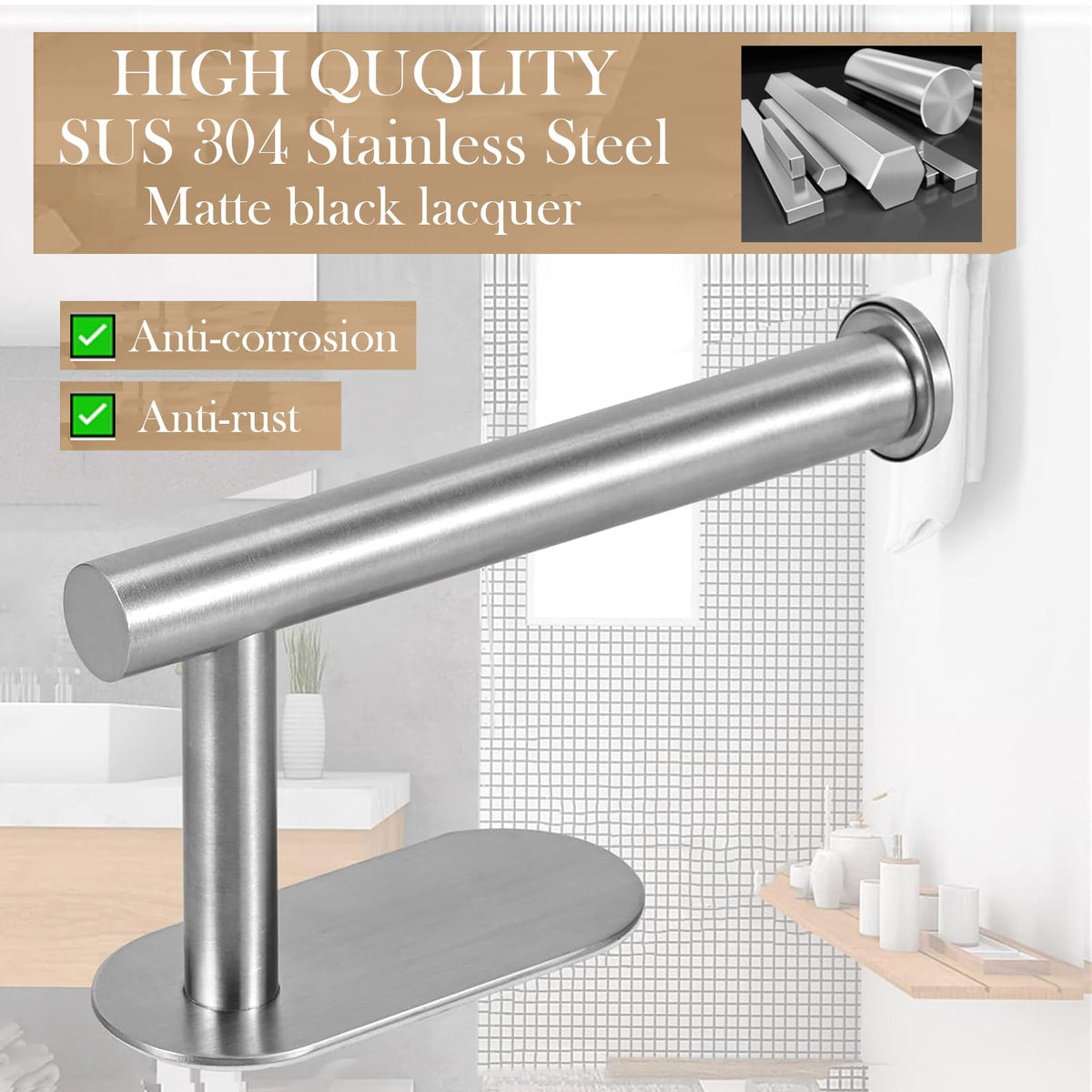 JOPOFI no-drill installation on tile surface for quick setup