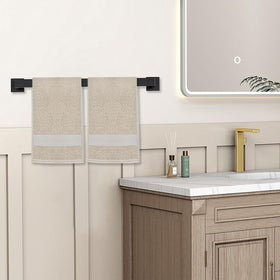 JOPOFI towel ring in matte black for compact, convenient hand drying