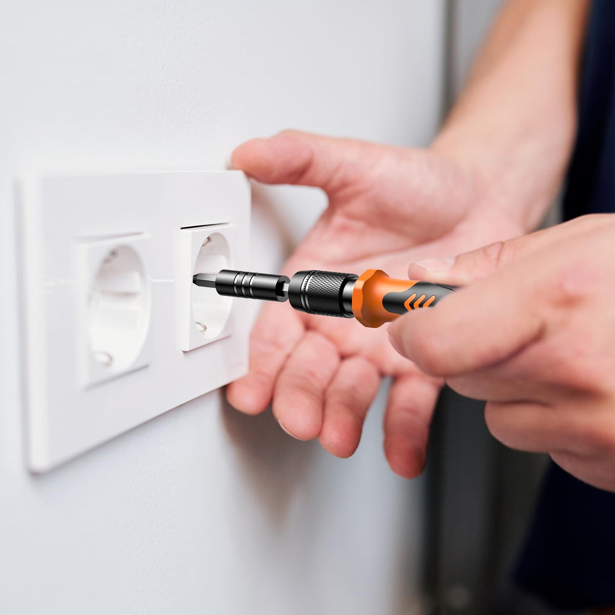 Pry tools, tweezers, and suction cup arranged for safe component handling.