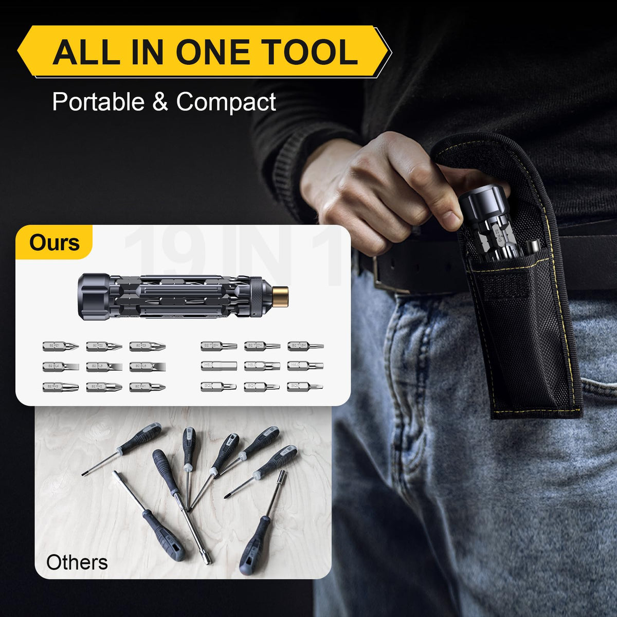 JOREST torque screwdriver with bits illustrating versatile application