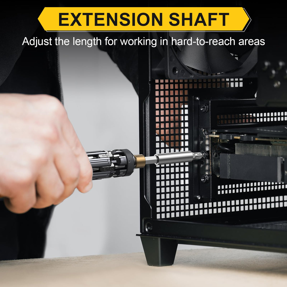 JOREST built-in extension bar demonstrating ergonomic, labor-saving rotation