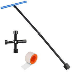JORETLE water meter key with adjustable length for versatile valve access