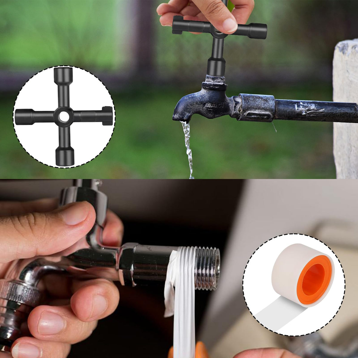 JORETLE water meter key fits most valves for home and business use