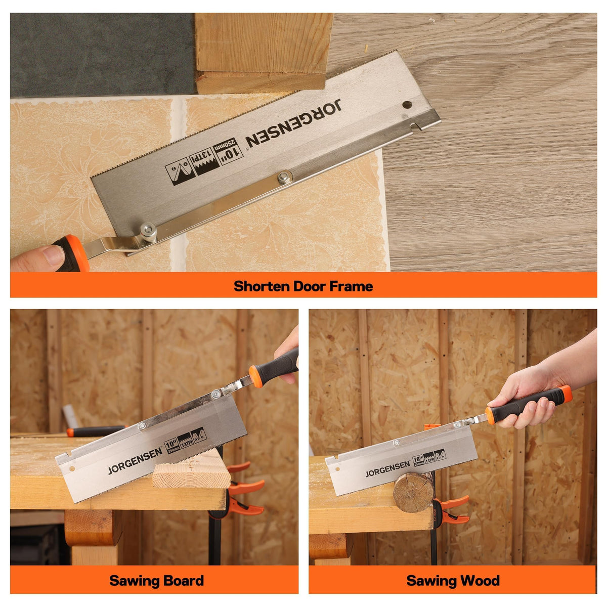 Jorgensen 10-Inch saw ideal for floor and tile prep tasks.