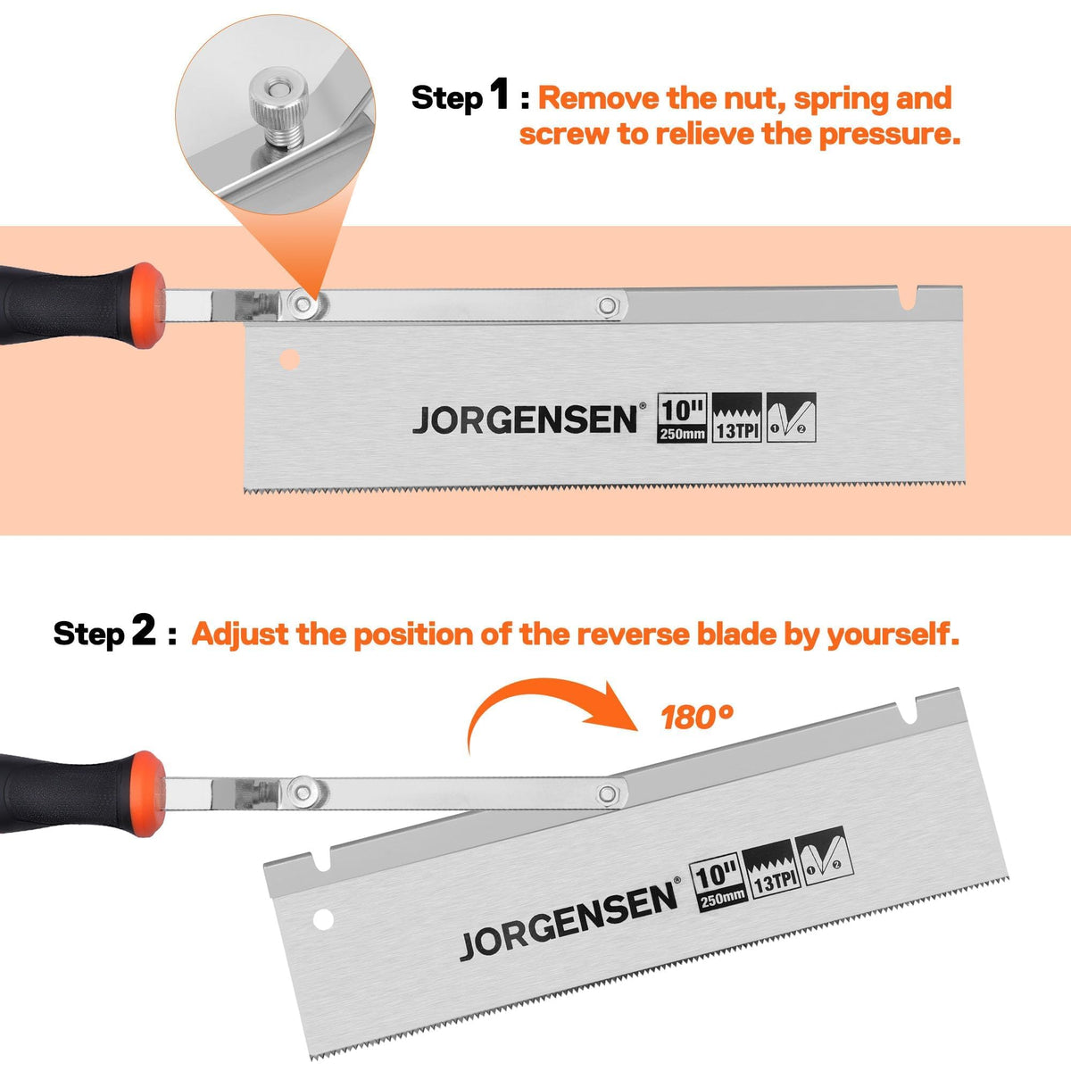Jorgensen soft-handle design provides ergonomic grip for comfortable trimming.