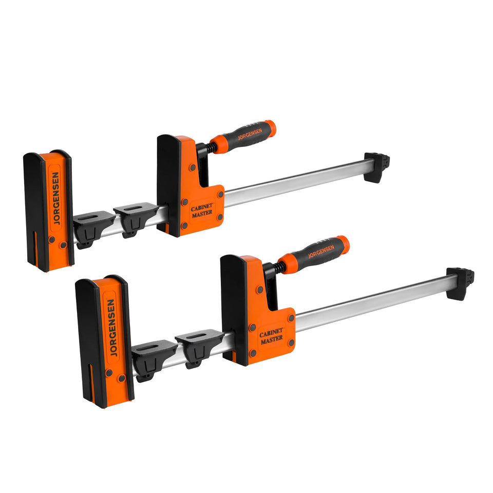 Jorgensen 24inch parallel bar clamp base provides sturdy support for precise glue-ups.