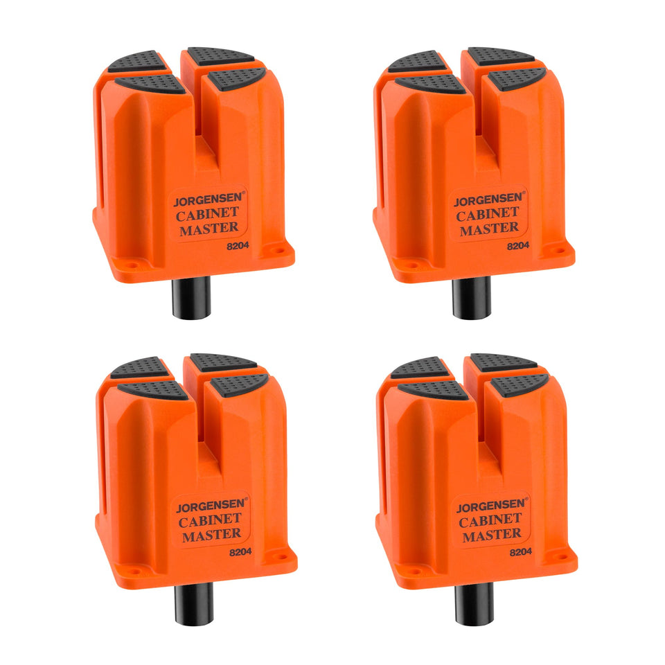 Jorgensen 3-in-1 support block acts as clamp lifter for precise cabinet assembly.