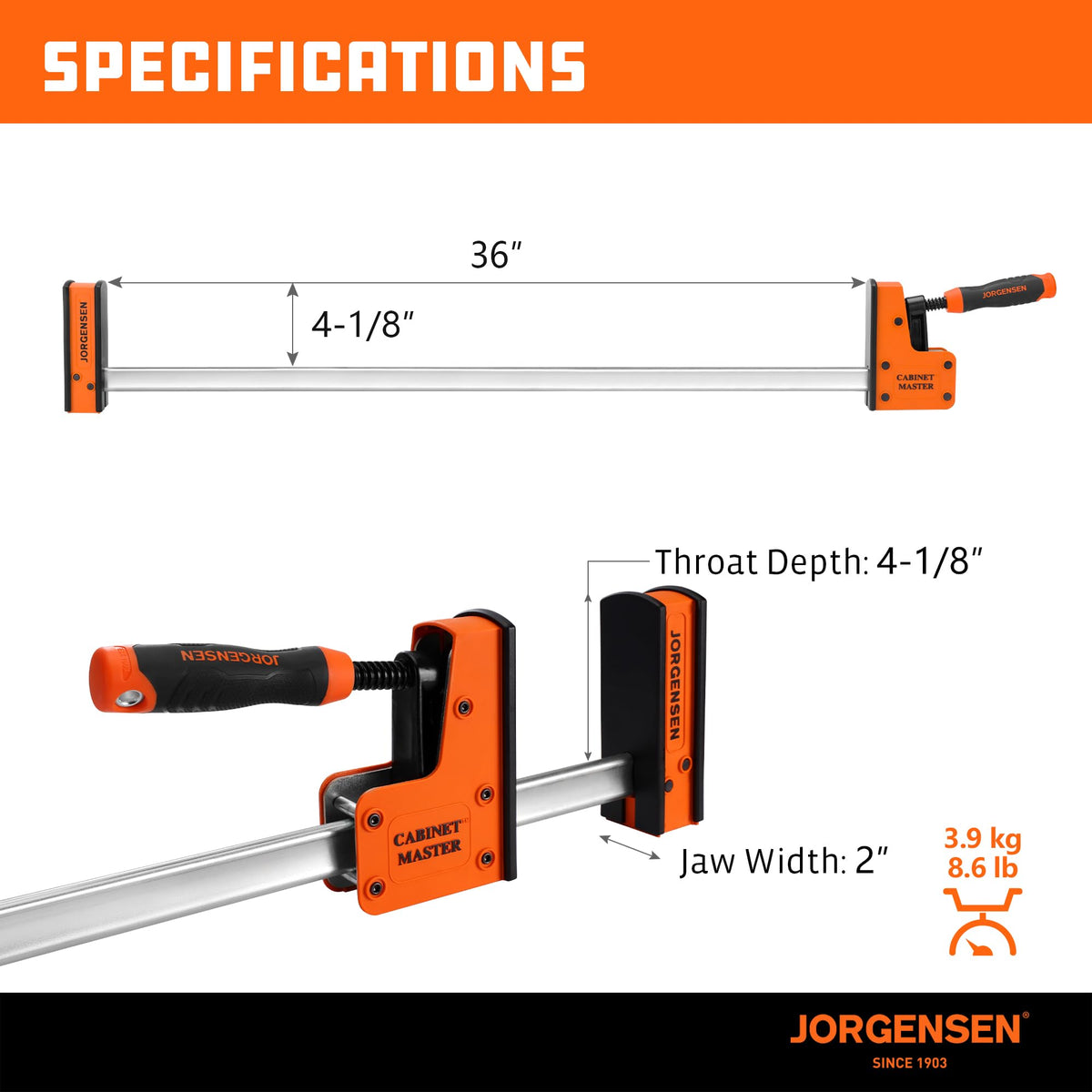 Jorgensen 2-in-1 glue separator and clamp holder for cleaner work surfaces