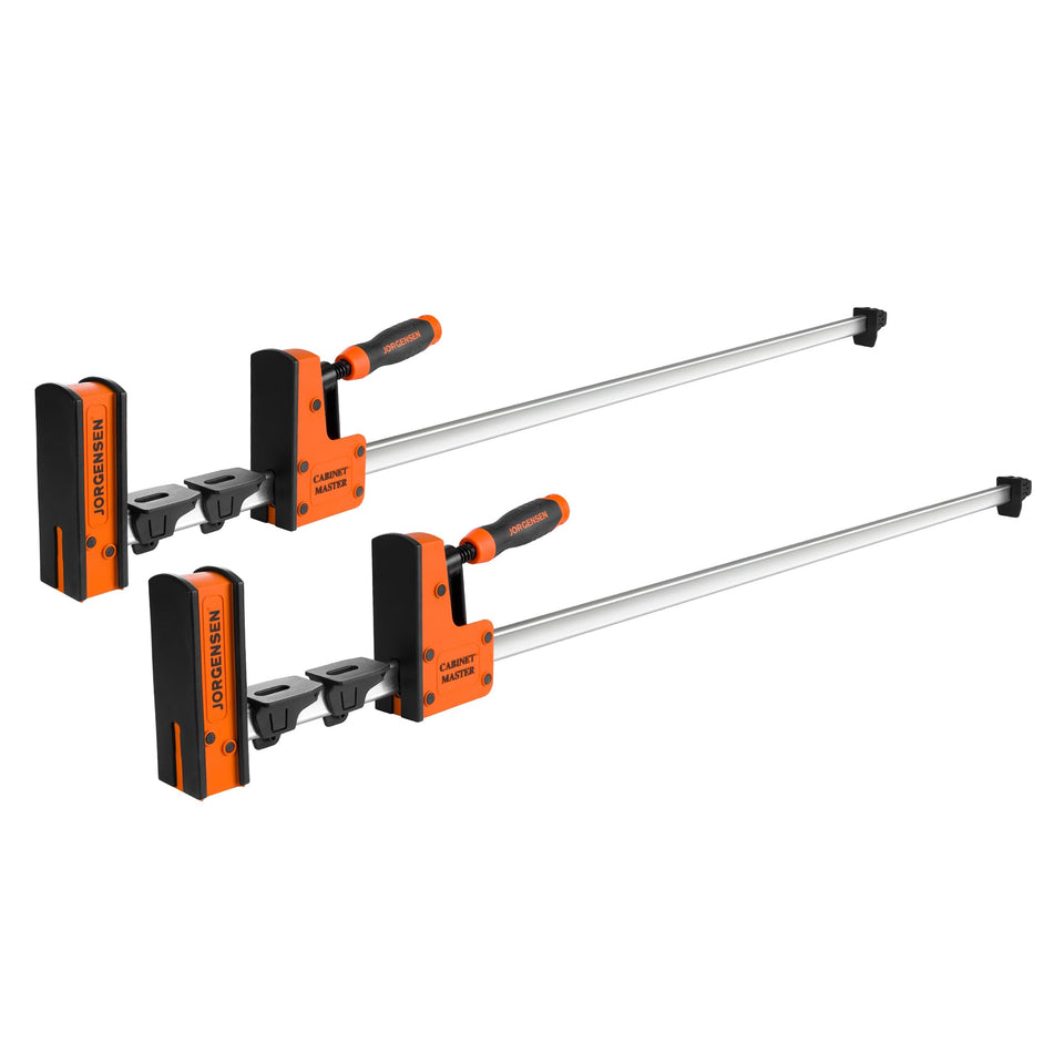 Jorgensen 36-inch parallel bar clamp with steel bar for stable glue-ups