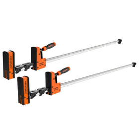 Jorgensen 50-inch parallel bar clamp showing sturdy steel bar for precise glue-ups