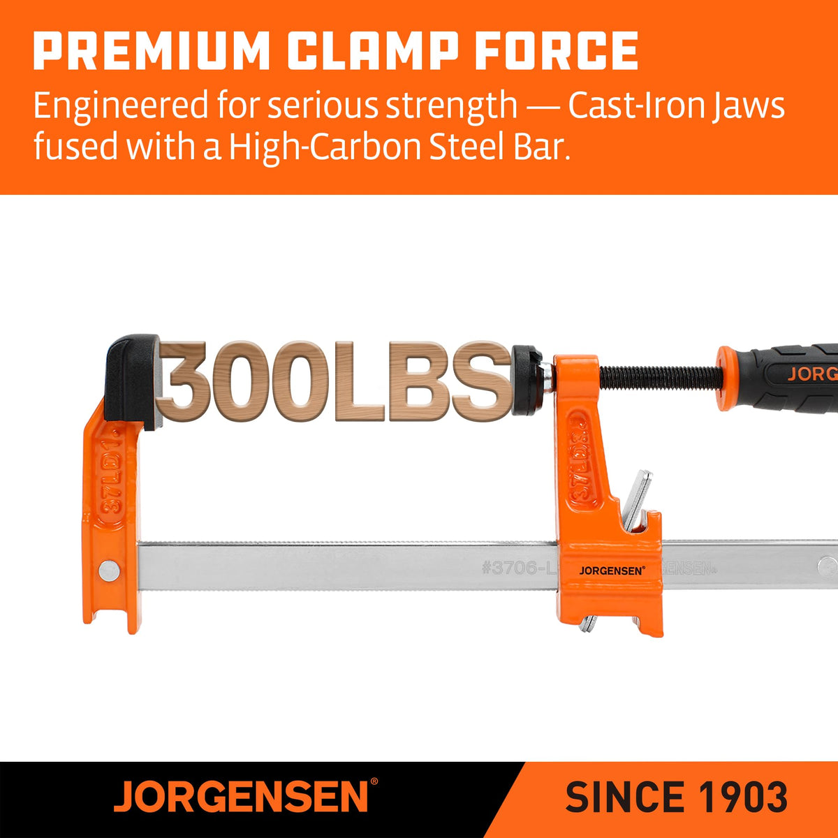 Close-up of 6-inch opening demonstrating clamp capacity
