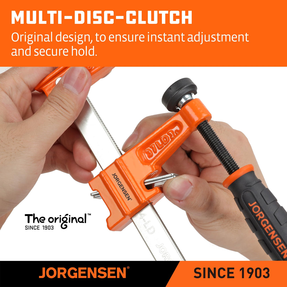 Threaded quick-adjust head locks at any point along the bar