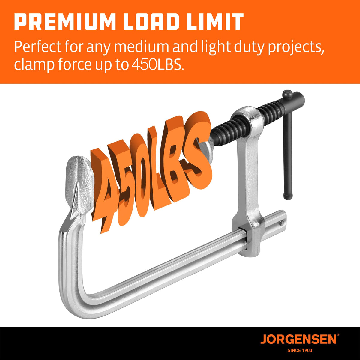 Jorgensen bar clamps non-marring pads protect delicate surfaces during clamping.